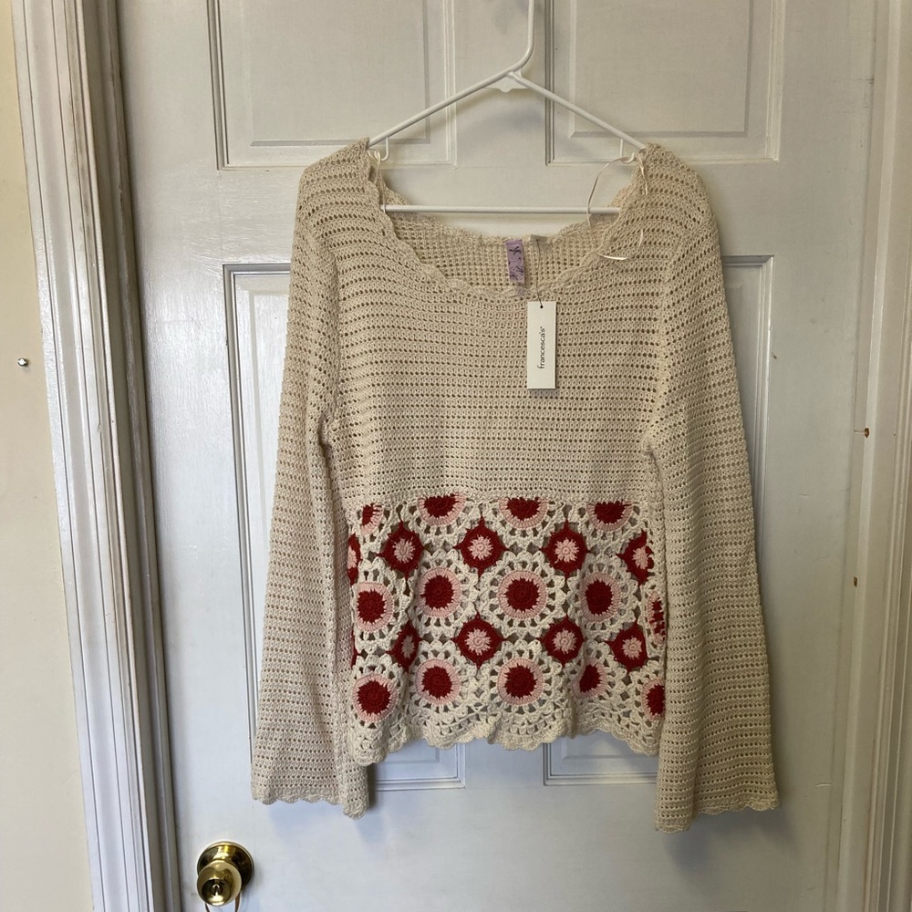 Alya Crotchet Sweater Medium NWT